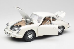 Porsche 356B Baltas Bburago 1:18 3021-M3 Metalas - nuotrauka 2 iš 8