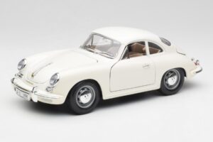 Porsche 356B Baltas Bburago 1:18 3021-M3 Metalas