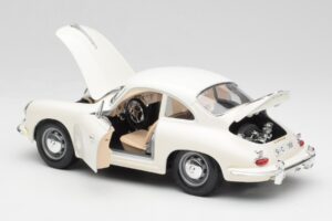 Porsche 356B Baltas Bburago 1:18 3021-M3 Metalas - nuotrauka 5 iš 8