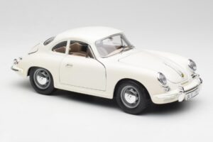 Porsche 356B Baltas Bburago 1:18 3021-M3 Metalas - nuotrauka 6 iš 8