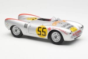 Porsche 550-1500 RS Spyder #55 H. Herrmann Carrera Panamericana 1954 AUTOart 1:18 85470 Metalas - nuotrauka 6 iš 8