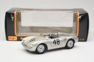 Porsche 550A Spyder #48 Sports Prototype 1955 Maisto 1:18 50341 Metalas - nuotrauka 8 iš 8
