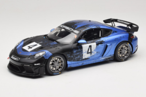 Porsche 718 Cayman GT4 RS Clubsport Juodas Mėlynas Otto 1:18 OT469 Derva