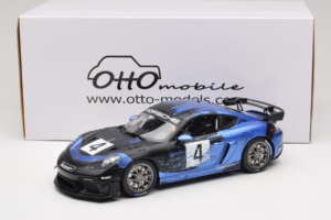 Porsche 718 Cayman GT4 RS Clubsport Juodas Mėlynas Otto 1:18 OT469 Derva - nuotrauka 6 iš 6