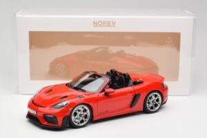 Porsche 718 Spyder RS Guards Red Norev 1:18 187271 Metalas - nuotrauka 8 iš 8