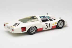 Porsche 906 LH #31 H. Herrmann / H. Linge Porsche System Engineering 24 Hours of Le Mans 1966 Minichamps 1:18 100666131 Metal - nuotrauka 3 iš 8