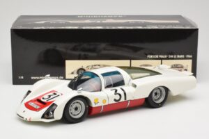 Porsche 906 LH #31 H. Herrmann / H. Linge Porsche System Engineering 24 Hours of Le Mans 1966 Minichamps 1:18 100666131 Metal - nuotrauka 8 iš 8