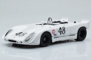 Porsche 908/02 #48 S. McQueen / P. Revson 12 Hours of Sebring 2nd Place Post Race Version 1970 AUTOart 1:18 87072 Metalas