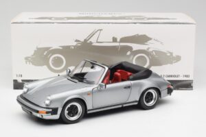 Porsche 911 930 Carrera 3.2 Kabrioletas Pilkas Metallic Minichamps 1:18 100063034 Metalas - nuotrauka 8 iš 8