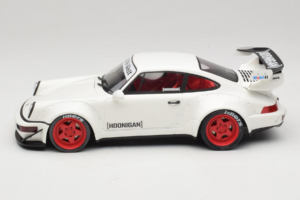 Porsche 911 964 RWB Hoonigan Baltas GT Spirit 1:18 GT732 Derva - nuotrauka 3 iš 6