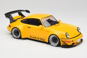 Porsche 911 964 RWB Keema Yellow GT Spirit 1:18 GT492 Derva - nuotrauka 4 iš 6