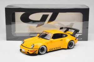 Porsche 911 964 RWB Keema Yellow GT Spirit 1:18 GT492 Derva - nuotrauka 6 iš 6