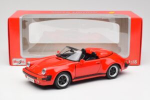 Porsche 911 964 Speedster Raudonas Maisto 1:18 37800-M2 Metalas - nuotrauka 8 iš 8