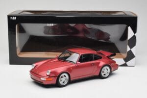 Porsche 911 964 Turbo Raudonas Minichamps 1:18 155069102 Metalas - nuotrauka 6 iš 6