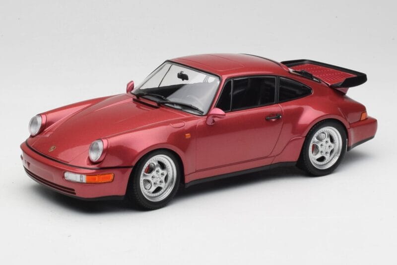 Porsche 911 964 Turbo Raudonas Minichamps 1:18 155069102 Metalas