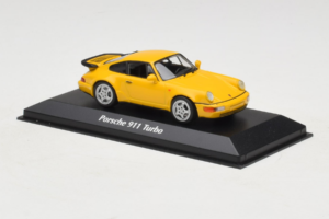 Porsche 911 964 Turbo Geltonas MaxiChamps 1:43 940069104 Metalas - nuotrauka 3 iš 4