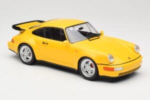 Porsche 911 964 Turbo Geltonas Minichamps 1:18 155069100 Metalas - nuotrauka 4 iš 6