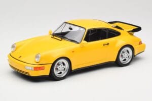 Porsche 911 964 Turbo Geltonas Minichamps 1:18 155069100 Metalas