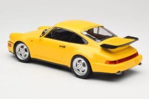 Porsche 911 964 Turbo Geltonas Minichamps 1:18 155069100 Metalas - nuotrauka 5 iš 6