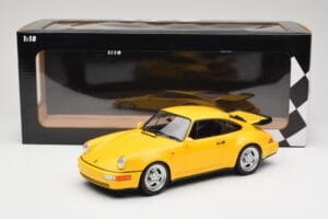 Porsche 911 964 Turbo Geltonas Minichamps 1:18 155069100 Metalas - nuotrauka 6 iš 6