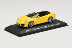 Porsche 911 991 Carrera 4S Kabrioletas Geltonas Minichamps 1:43 WAP0201120C Metalas - nuotrauka 2 iš 5