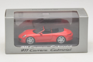 Porsche 911 991 Carrera Kabrioletas Raudonas Minichamps 1:43 WAP0200120C Metalas - nuotrauka 4 iš 4