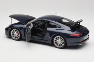 Porsche 911 991 Carrera S Blue Metallic Minichamps 1:18 WAP0210200C Metalas - nuotrauka 5 iš 8