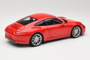 Porsche 911 991 Carrera S Guards Raudonas Minichamps 1:18 100061020 Metalas - nuotrauka 3 iš 8