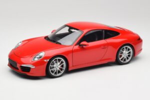 Porsche 911 991 Carrera S Guards Raudonas Minichamps 1:18 100061020 Metalas