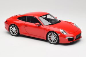 Porsche 911 991 Carrera S Guards Raudonas Minichamps 1:18 100061020 Metalas - nuotrauka 6 iš 8