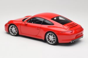 Porsche 911 991 Carrera S Guards Raudonas Minichamps 1:18 100061020 Metalas - nuotrauka 7 iš 8
