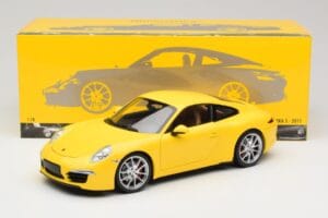 Porsche 911 991 Carrera S Racing Yellow Minichamps 1:18 100061021 Metalas - nuotrauka 8 iš 8