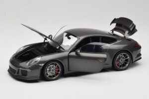 Porsche 911 991 GT3 Grey Metallic Minichamps 1:18 110062720 Metalas - nuotrauka 2 iš 8