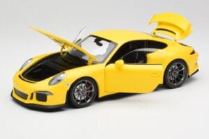 Porsche 911 991 GT3 Racing Geltona & Sidabriniai Ratai Minichamps 1:18 110062722 Metalas - nuotrauka 2 iš 8