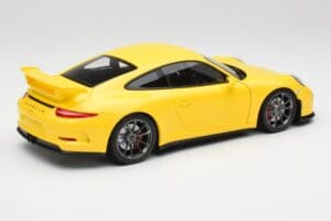 Porsche 911 991 GT3 Racing Geltona & Sidabriniai Ratai Minichamps 1:18 110062722 Metalas - nuotrauka 3 iš 8