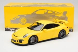 Porsche 911 991 GT3 Racing Geltona & Sidabriniai Ratai Minichamps 1:18 110062722 Metalas - nuotrauka 8 iš 8