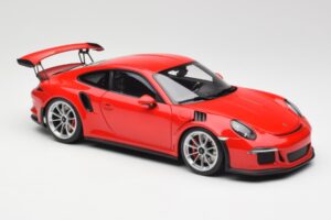 Porsche 911 991 GT3 RS Guards Raudonas Sidabriniai Ratai AUTOart 1:18 78165 Metalas - nuotrauka 6 iš 8