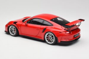 Porsche 911 991 GT3 RS Guards Raudonas Sidabriniai Ratai AUTOart 1:18 78165 Metalas - nuotrauka 7 iš 8