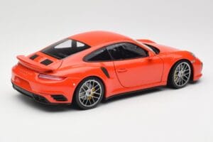 Porsche 911 991 Turbo S Lava Orange Minichamps 1:18 110067120 Metalas - nuotrauka 3 iš 8