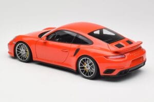 Porsche 911 991 Turbo S Lava Orange Minichamps 1:18 110067120 Metalas - nuotrauka 7 iš 8