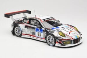 Porsche 911 991.1 GT3 R #21 WTM Racing J. Stursberg / V. Krumbach 24h Nurburgring 2016 Minichamps 1:18 155166021 Metalas - nuotrauka 4 iš 6