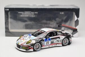 Porsche 911 991.1 GT3 R #21 WTM Racing J. Stursberg / V. Krumbach 24h Nurburgring 2016 Minichamps 1:18 155166021 Metalas - nuotrauka 6 iš 6