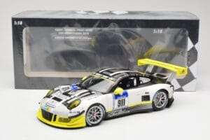 Porsche 911 991.1 GT3 R #911 Manthey Racing N. Tandy / E. Bamber 24h Nurburgring 2016 Minichamps 1:18 155166911 Metalas - nuotrauka 6 iš 6