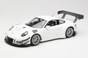 Porsche 911 991.1 GT3 R Baltas Su Sidabriniais Ratais Minichamps 1:18 153166000 Metalas