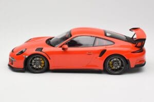 Porsche 911 991.1 GT3 RS Lava Orange Minichamps 1:18 155066220 Metalas - nuotrauka 3 iš 6