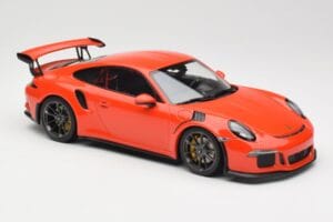Porsche 911 991.1 GT3 RS Lava Orange Minichamps 1:18 155066220 Metalas - nuotrauka 4 iš 6