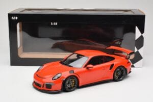 Porsche 911 991.1 GT3 RS Lava Orange Minichamps 1:18 155066220 Metalas - nuotrauka 6 iš 6