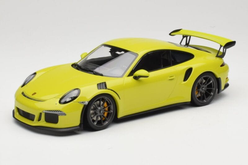 Porsche 911 991.1 GT3 RS Šviesiai Žalias Minichamps 1:18 155066222 Metalas