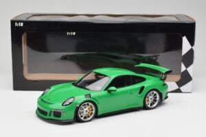 Porsche 911 991.1 GT3 RS Lizard Žalias & Sidabriniai Ratai Minichamps 1:18 153066229 Metalas - nuotrauka 6 iš 6