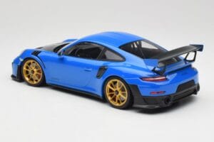 Porsche 911 991.2 GT2 RS Mėlynas su Auksiniais Ratais Minichamps 1:18 155068302 Metalas - nuotrauka 5 iš 6